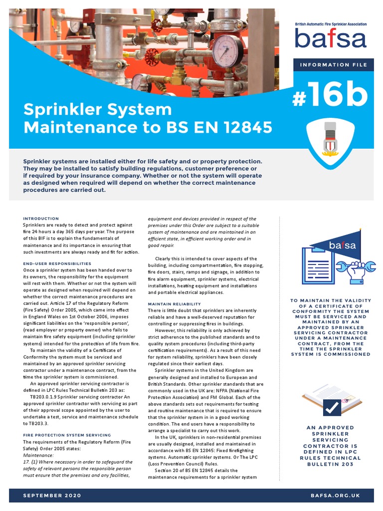 Sprinkler SYstems Brief | PDF | Fire Sprinkler System | Fire Safety