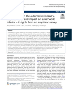 Sustainability in The Automotive Industry, Importance of and Impact On Automobile Interior - Insights From An Empirical Survey