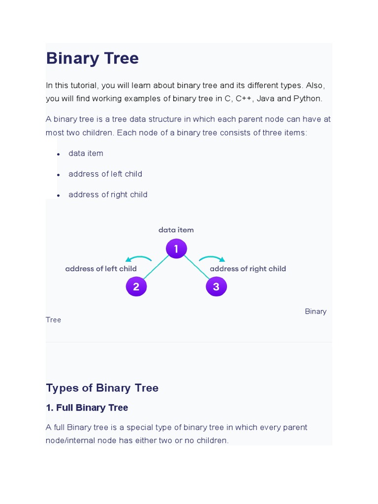 Binary Tree | PDF