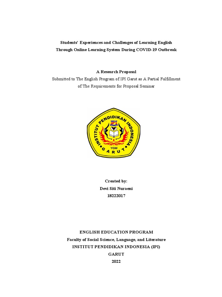 Students' Challenges in Online English Learning | PDF | Educational ...
