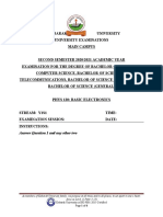 PHYS 120 BASIC ELECTRONICS - Kabarak University - Docx Filename UTF-8''PHYS 120