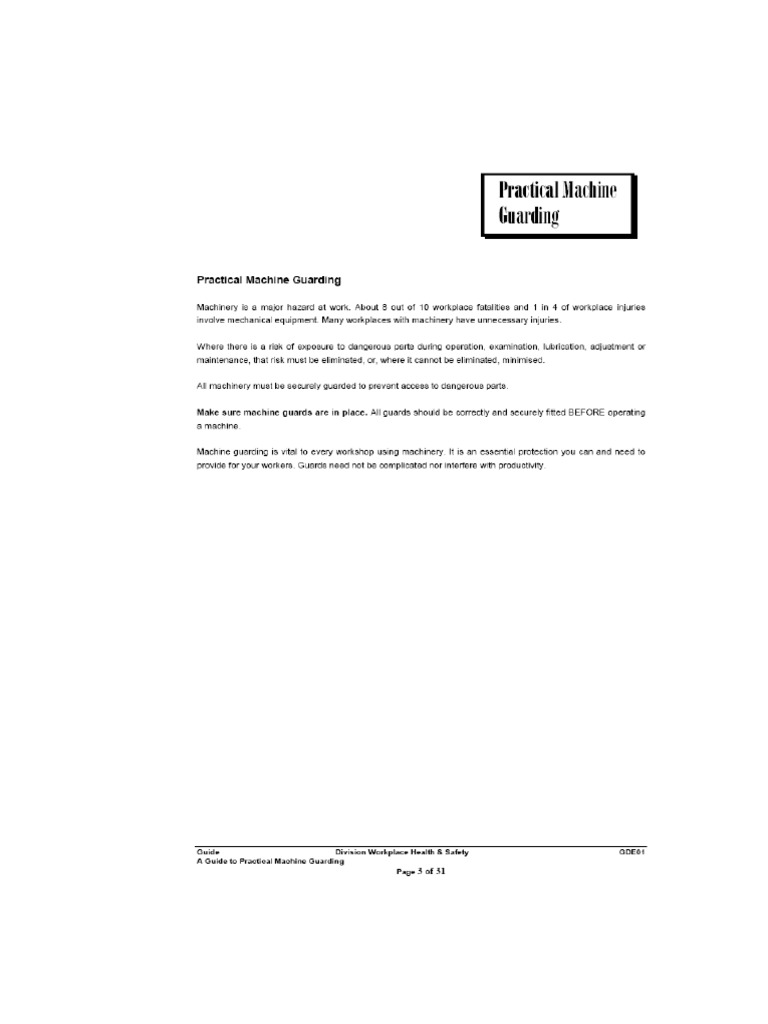 5 Machine Guards Risk Assessment Pdf