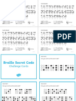 Braille Secret Code Challenge Cards - Ver - 6