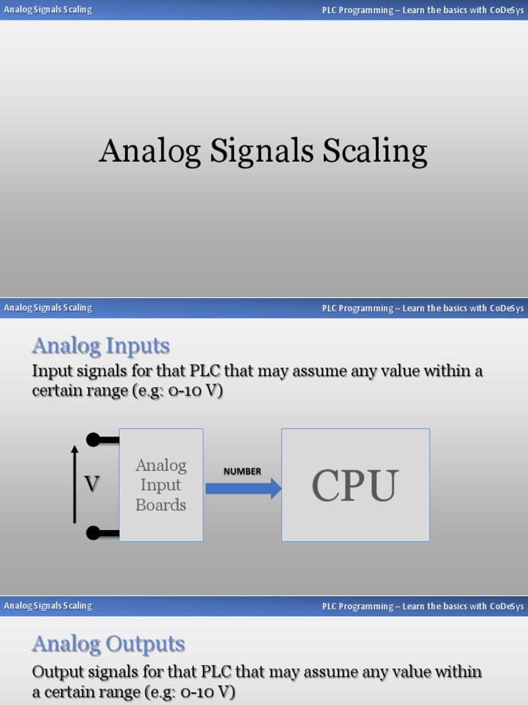 PLC Analog Input Scaling Formula | PDF | Programmable Logic Controller ...