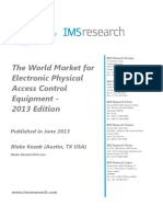 Electronic Physical Access Control World 2013