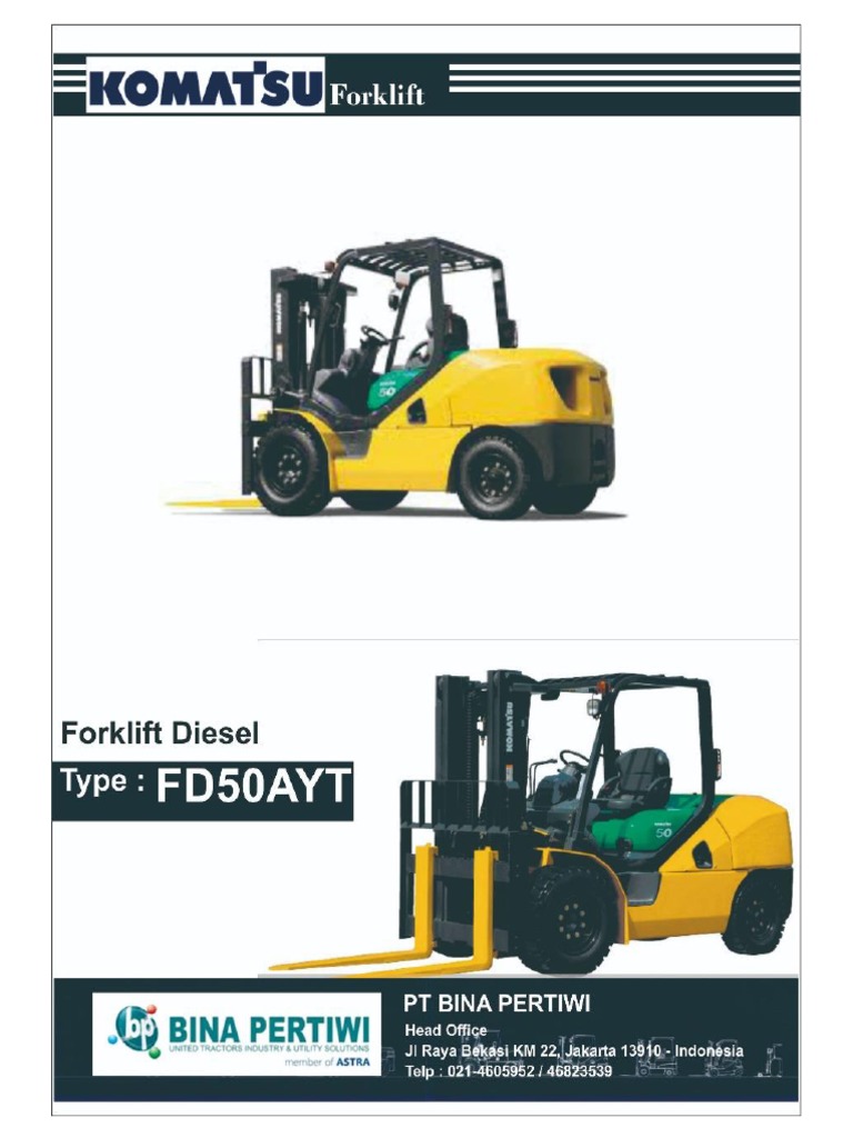 Specification FD50AYT 10 PDF Horsepower Forklift