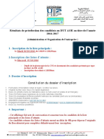 Resultat Preselection Dut