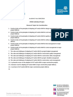 EF900 Dissertation - Research Topics
