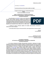 Adj. MM 4. Orden Del Ministerio de Agricultura #626 - en Idioma Español