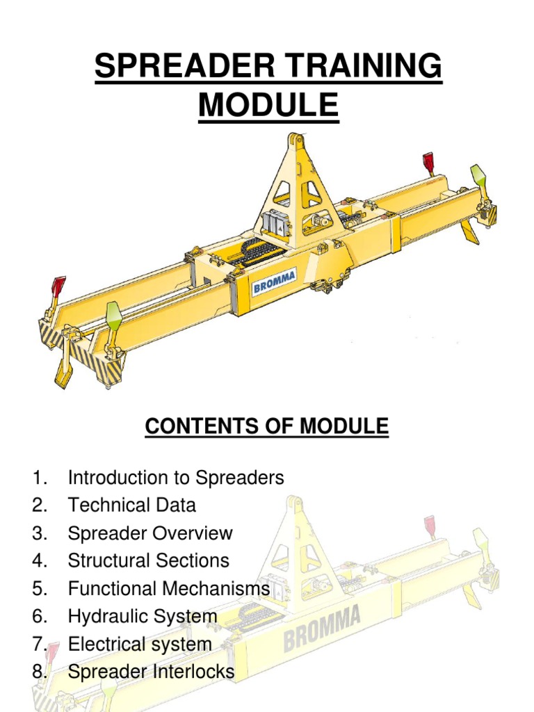 Spreader Training Module Overview | PDF | Pump | Mechanical Engineering