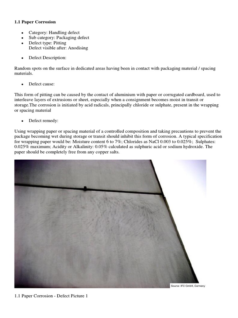 Aluminum defects after anodizing PDF Corrosion Extrusion