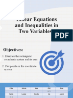 Linear Equations and Inequalities in Two Variables