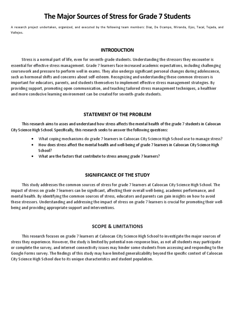 the-major-sources-of-stress-for-grade-7-students-pdf-stress