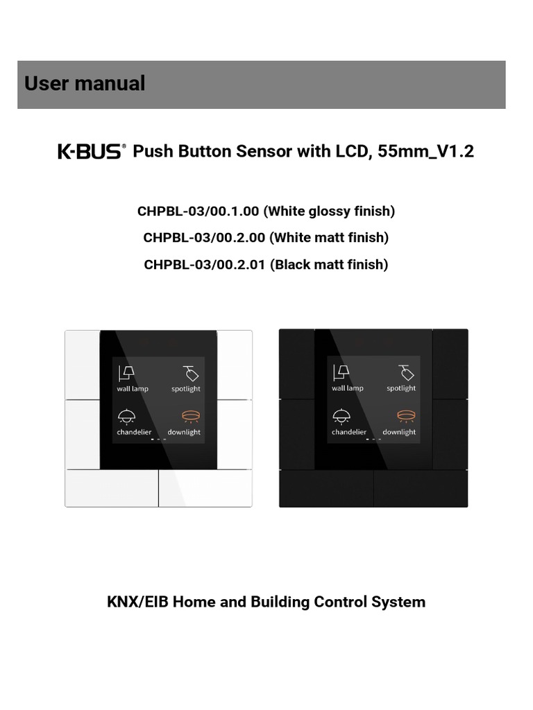 GVS Push Button Sensor With LCD, 55mm UM V1.2 20230412 en | PDF | Icon ...