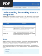 Accounting Masters Integration in Tally