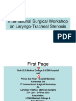 International Surgical Workshop on Laryngo-Tracheal Stenosis