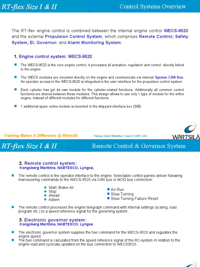 RT-flex Engine Control Overview | PDF | Remote Control | Engines
