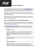 Types of Simulation in Nursing Education