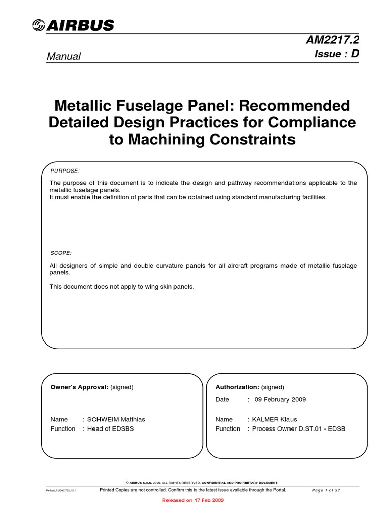 AM2217 - Module - 2 - D Metallic Fuselage Panel | PDF | Machining ...