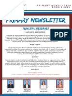 Primary Newsletter Term1, Week 9