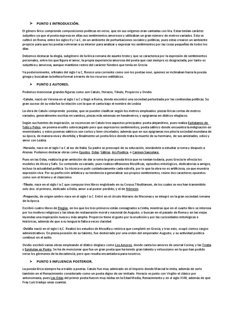 La Lírica Latina PDF Poesía lírica Poesía