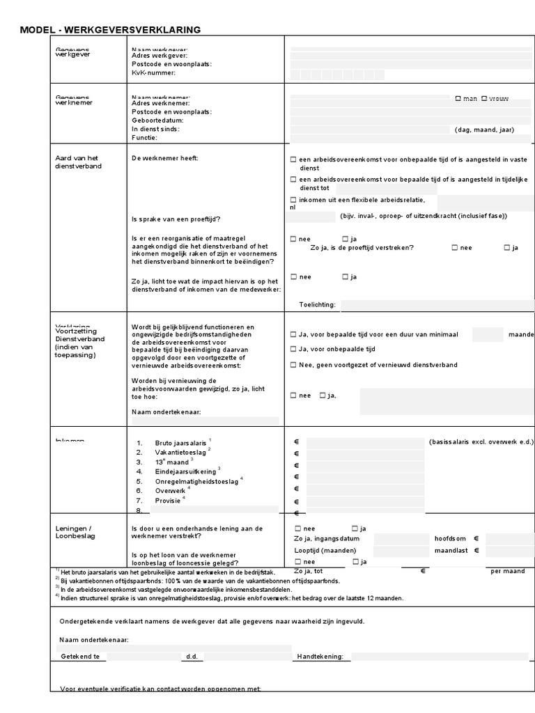 Werkgeversverklaring 2022 1 Word Versie 1 PDF