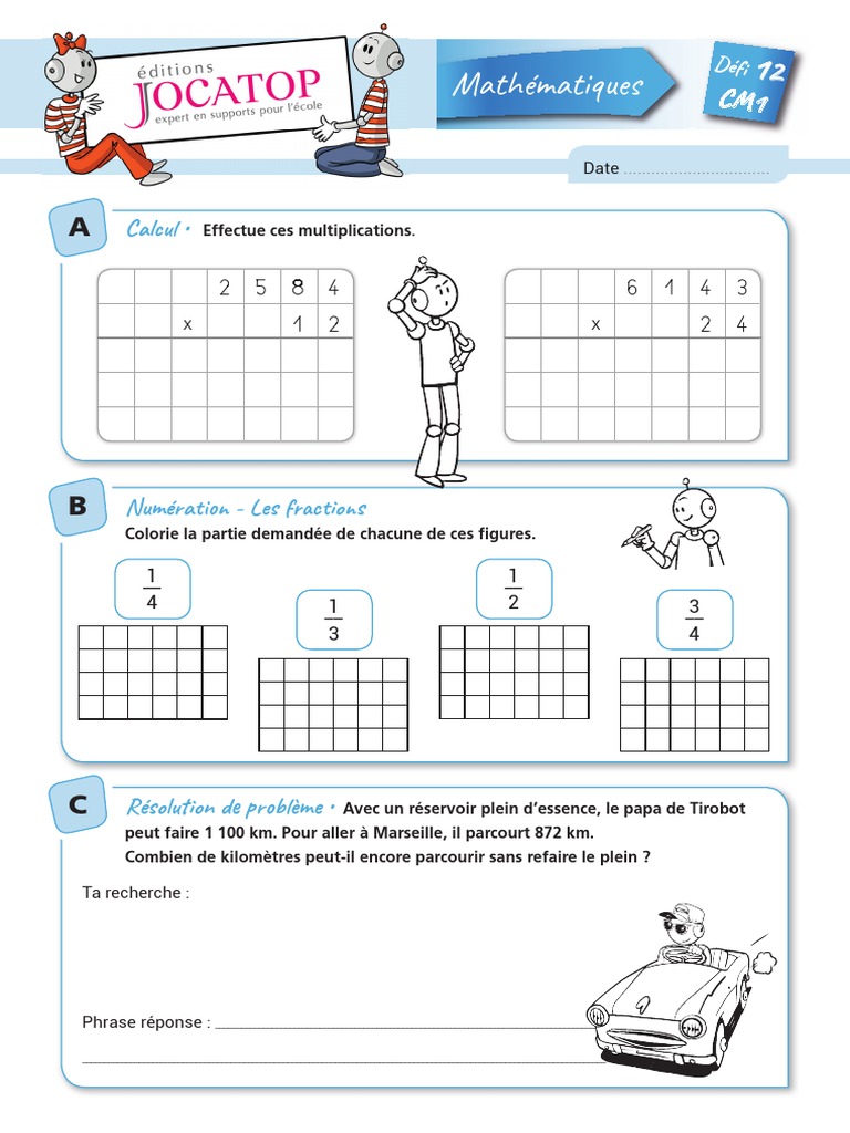 Défis de mathématiques pour CM1 | PDF | Méthodes et références pédagogiques