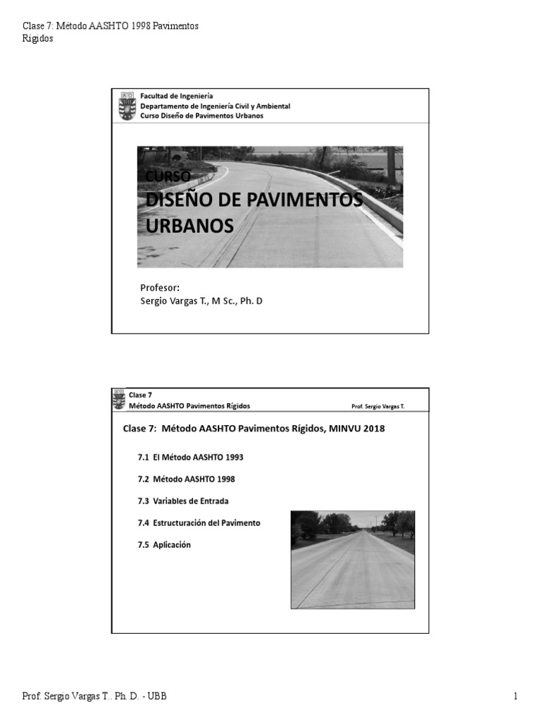 Método AASHTO 1998 para Pavimentos Rígidos | PDF