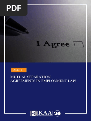 KAA - Mutual Separation Agreements in Employment Law