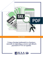 KAA - Tax Alert - VAT On Use of Trademarks