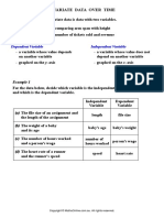 Bivariate Data Over Time: Dependent Variable Independent Variable