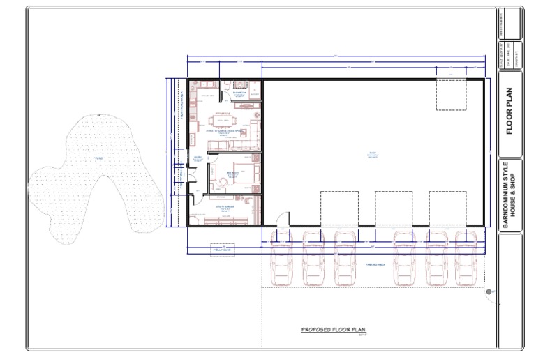 Barndominium Floor Plan Layout | PDF | Room | Kitchen