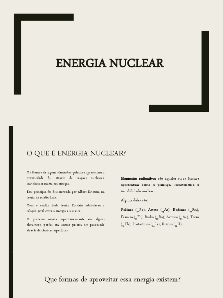 Energia Nuclear Pdf Potência Nuclear Radioatividade