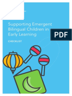 Supporting Emergent Bilingual Children Checklist - English
