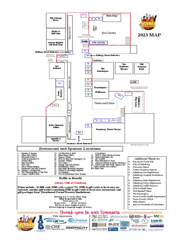 2023 Taste of Galesburg Map | PDF | Food And Drink