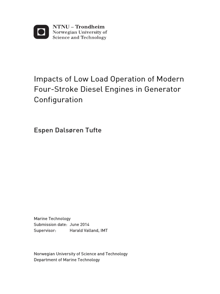 Low Load Effects on Diesel Engines | PDF | Internal Combustion Engine ...