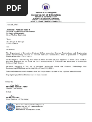 Cabangan NHS_Letter of Intent