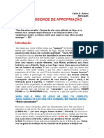 Apropriação - A NECESSIDADE DE APROPRIAÇÃO - Apoc. 3.18 - Mens. Carlos A. Ramos