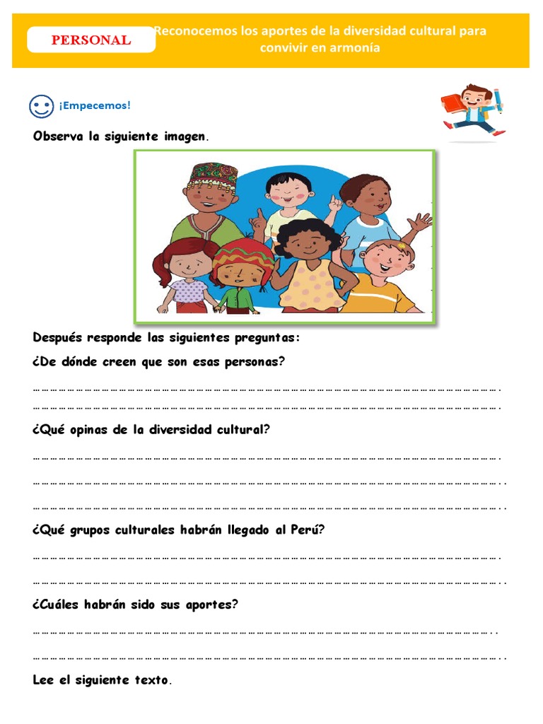 Actividades sobre Diversidad Cultural en Perú | PDF | Perú