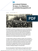 România nu a atacat Uniunea Sovietică în 1941, ci a răspuns la agresiunea sovietică