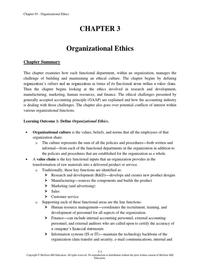 Chapter 3 Notes | PDF | Accounting | Internal Audit