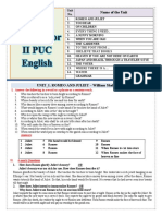 II PUC English Exam Package