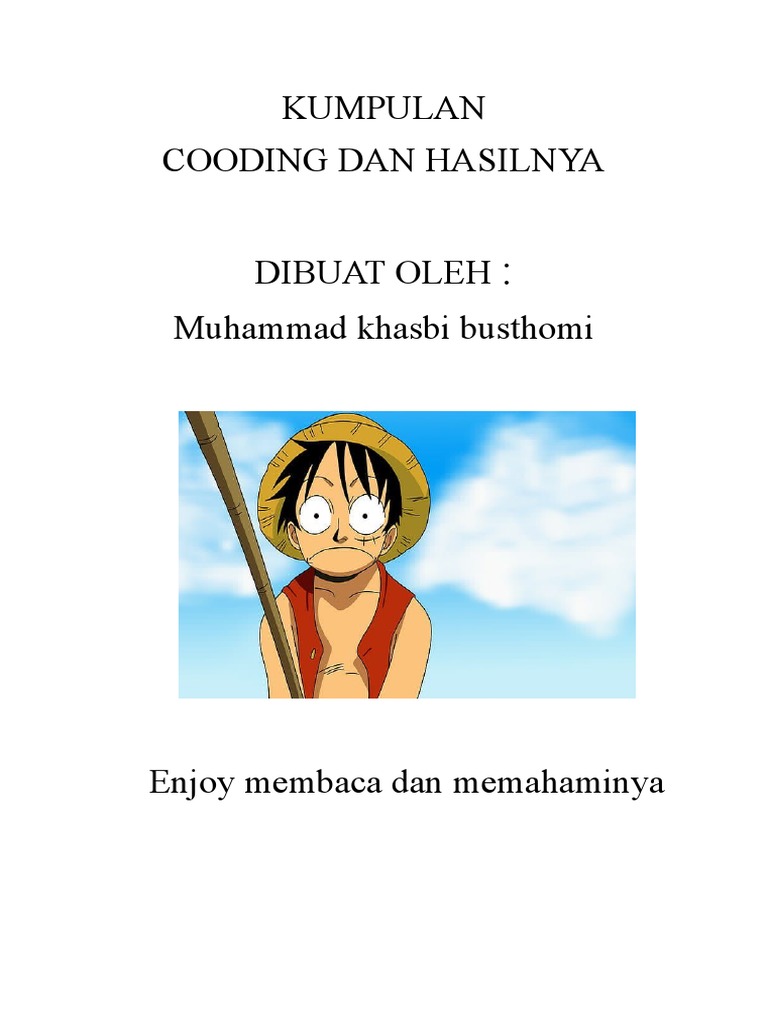 Kumpulan Koding Dasar Pemrograman | PDF