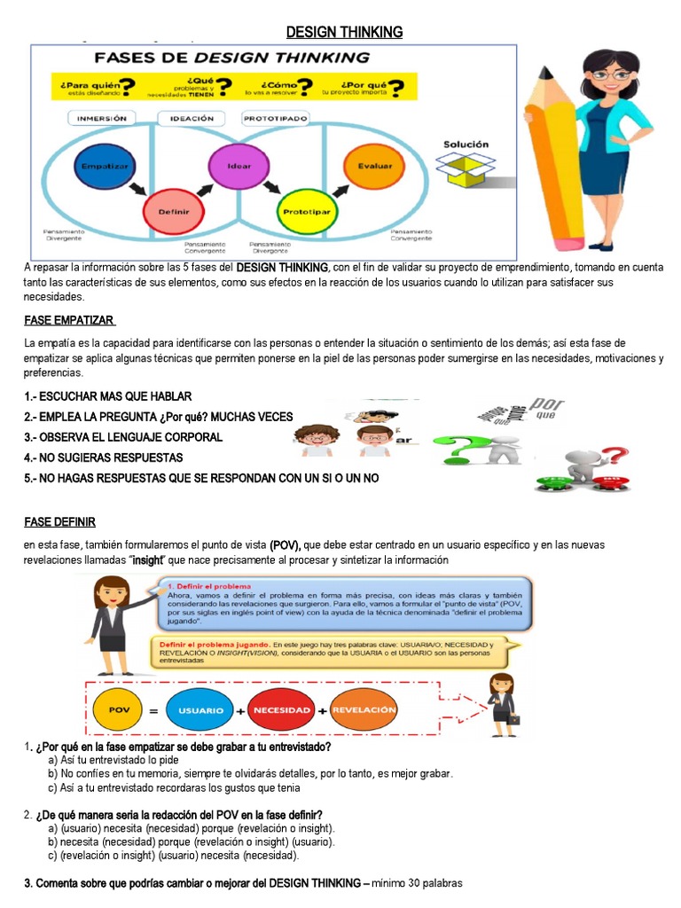Fases del Design Thinking y Empatía | PDF | Empatía | Conceptos ...
