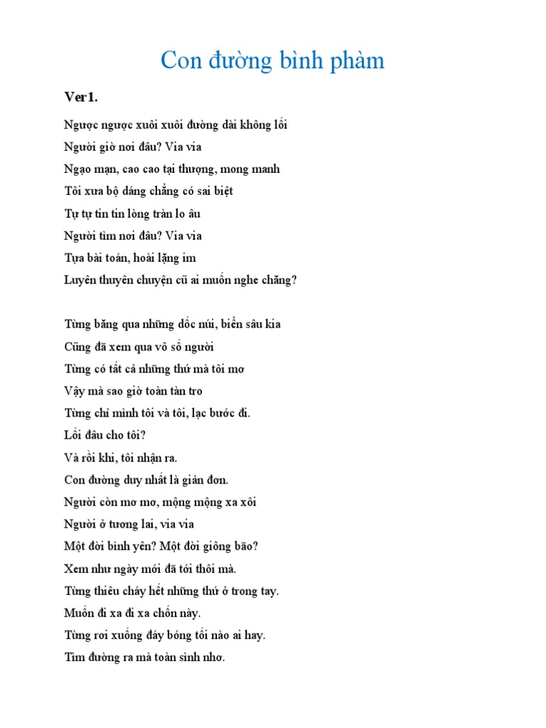 Songs Lyrics | PDF