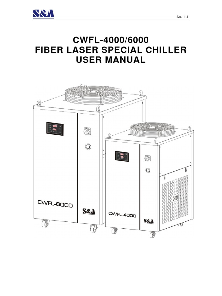 CWFL-4000/6000 Chiller User Manual | PDF | Water | Switch