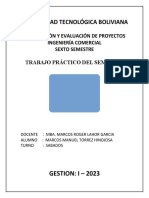 Preparación y Evaluación de Proyectos Tarea 1 Marcos Manuel Torrez Hinojosa