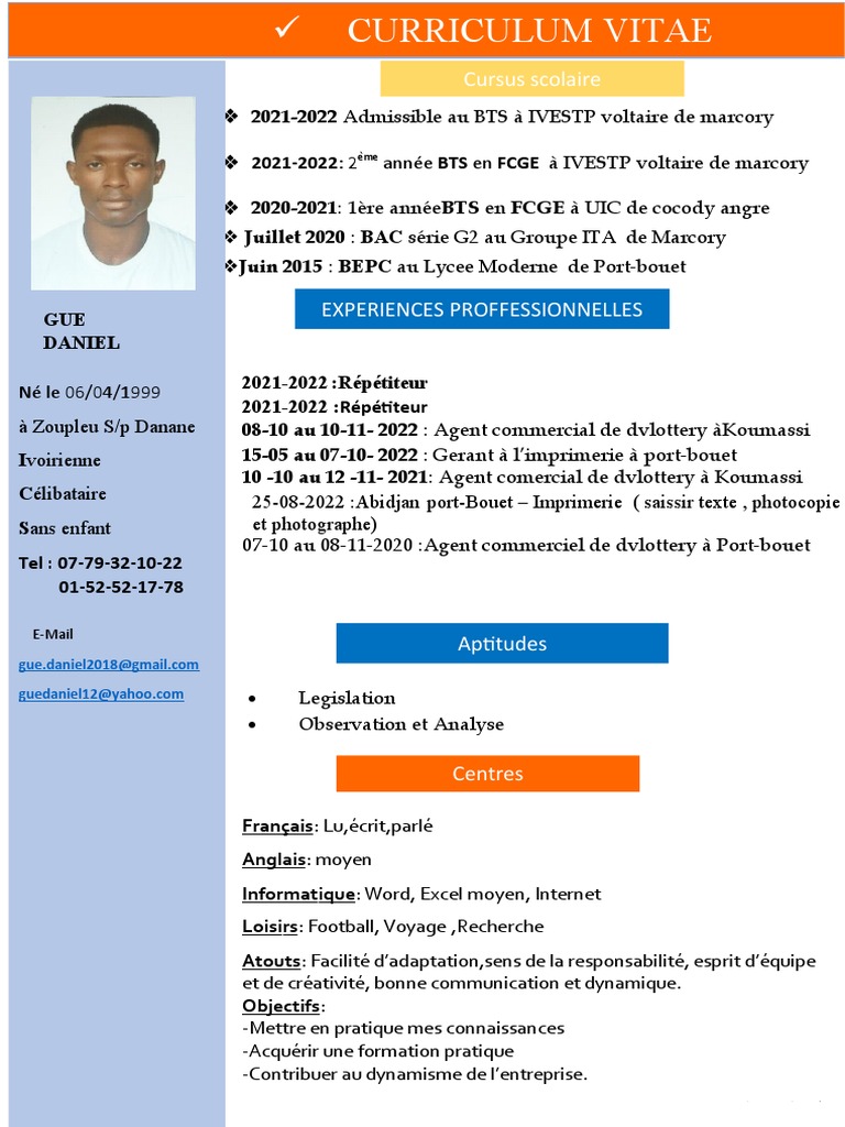 Curriculum Vitae de Daniel Gue | PDF