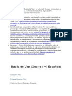 La Guerra Civil Española Afectó A Vigo y Su Entorno de Diversas Formas