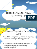 Heograpiyangasya Klimaatvegetationcoverngasya